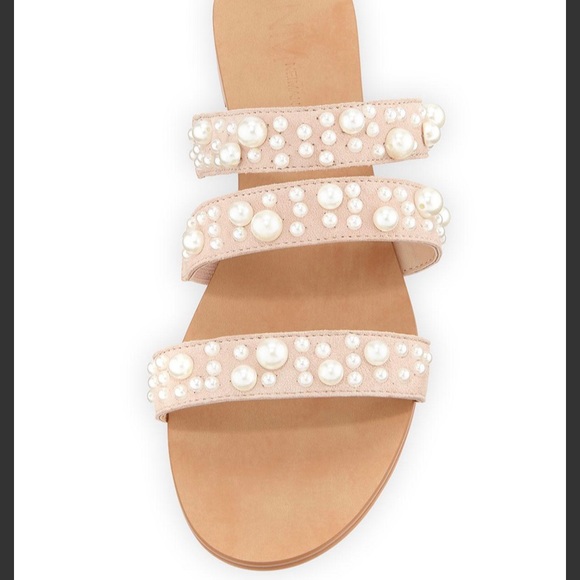 Neiman Marcus Prince Pearl Sandals Black NEW - Picture 4 of 4